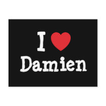 I love Damien heart custom personalized Postcard