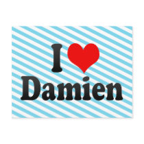 I love Damien Postcard