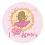 I Love Dance Tshirts and Gifts Round Stickers
