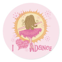 I Love Dance Tshirts and Gifts Round Stickers