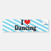 I Love Dancing Bumper Sticker