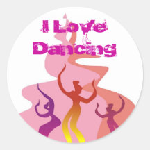 I Love Dancing Sticker