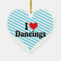 I Love Dancings Christmas Ornaments