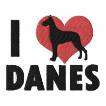 I Love Danes Embroidered Shirt (Long Sleeve)