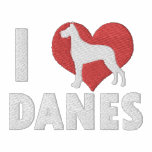 I Love Danes Embroidered Shirt (T-Shirt)