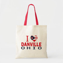 I love Danville, Ohio Tote Bags