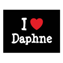 I love Daphne heart T-Shirt Post Cards