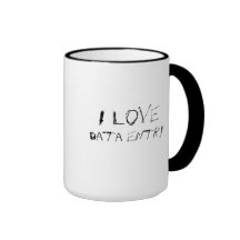 I love data entry - urban, edgy office work mug