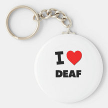 I Love Deaf Key Chains