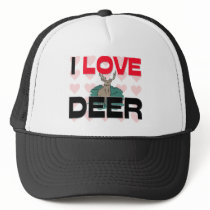 I Love Deer Trucker Hats