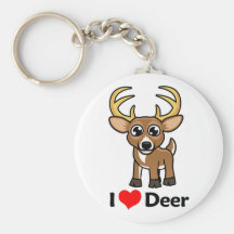 I Love Deer Key Chain