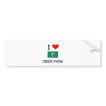 I Love Deer Park Washington Bumper Sticker