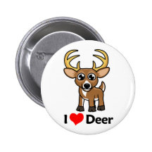 I Love Deer Pin