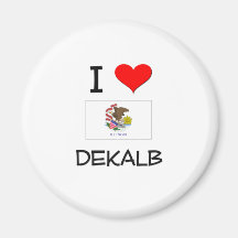I Love DEKALB Illinois Magnets