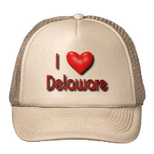 I Love Delaware Trucker Hats