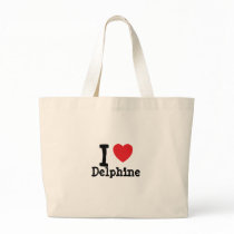 I love Delphine heart T-Shirt Bags