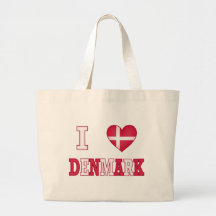 I Love Denmark Canvas Bag