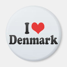 I Love Denmark Magnet