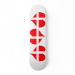 I Love Denmark Custom Skateboard