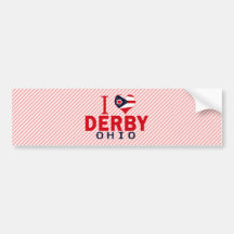 I love Derby, Ohio Bumper Stickers