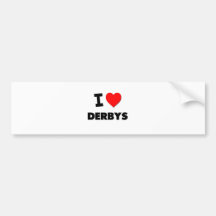 I Love Derbys Bumper Sticker