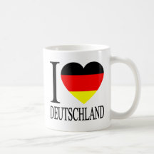 I Love Deutschland Germany German Flag Heart Coffee Mugs