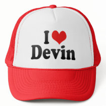 I Love Devin Mesh Hat