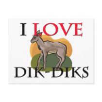 I Love Dik-Diks Postcard