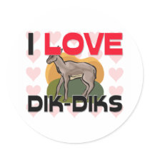 I Love Dik-Diks Sticker