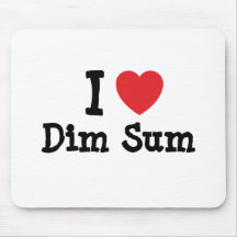 I love Dim Sum heart T-Shirt Mouse Mats