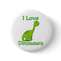 I Love Dinosaurs Button