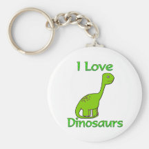 I Love Dinosaurs Key Chain