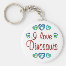 I Love Dinosaurs Key Chain