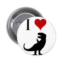 I Love Dinosaurs - T-Rex Buttons