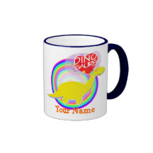 I love Dinosaurs Yellow & Blue Dinos Name Mug