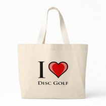I Love Disc Golf Canvas Bags