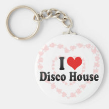 I Love Disco House Key Chain