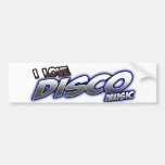 I Love DISCO music Bumper Stickers