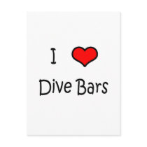 I Love Dive Bars Postcard