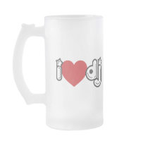 I LOVE DJ BATON FROSTED MUG