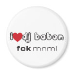 I LOVE DJ BATON ROUND MAGNET