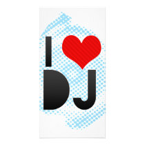 I Love DJ Picture Card