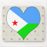 I Love Djibouti Mouse Pads