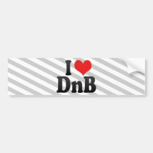I Love DnB Bumper Sticker
