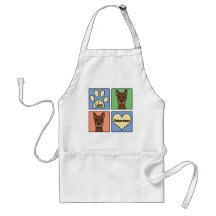 I Love Dobermans Apron