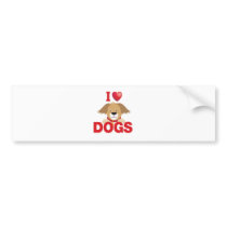i love dogs bumper stickers