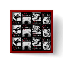 I Love Dogs Button
