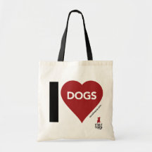 "I Love Dogs" cotton tote from Strut the Pup Tote Bag