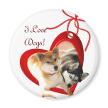I Love Dogs Magnet