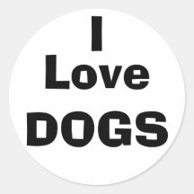 I Love DOGS Sticker
